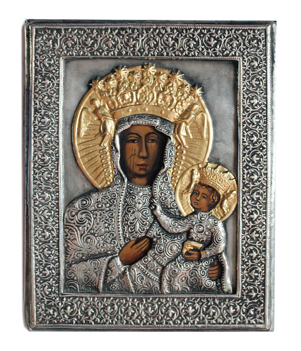 Ikona malowana Matka Boska Częstochowska 19x22,5