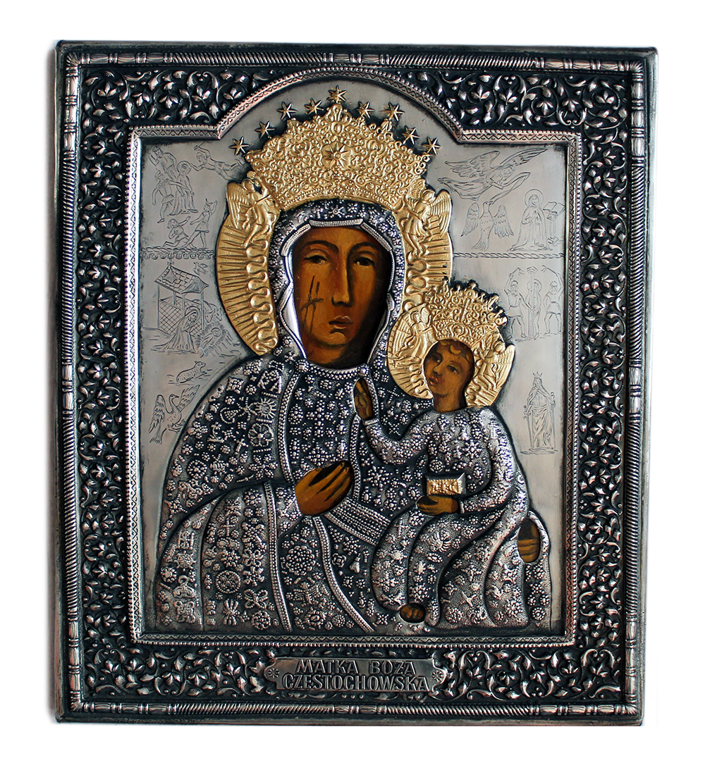 Ikona malowana Ikona Matka Boska Częstochowska 26x30