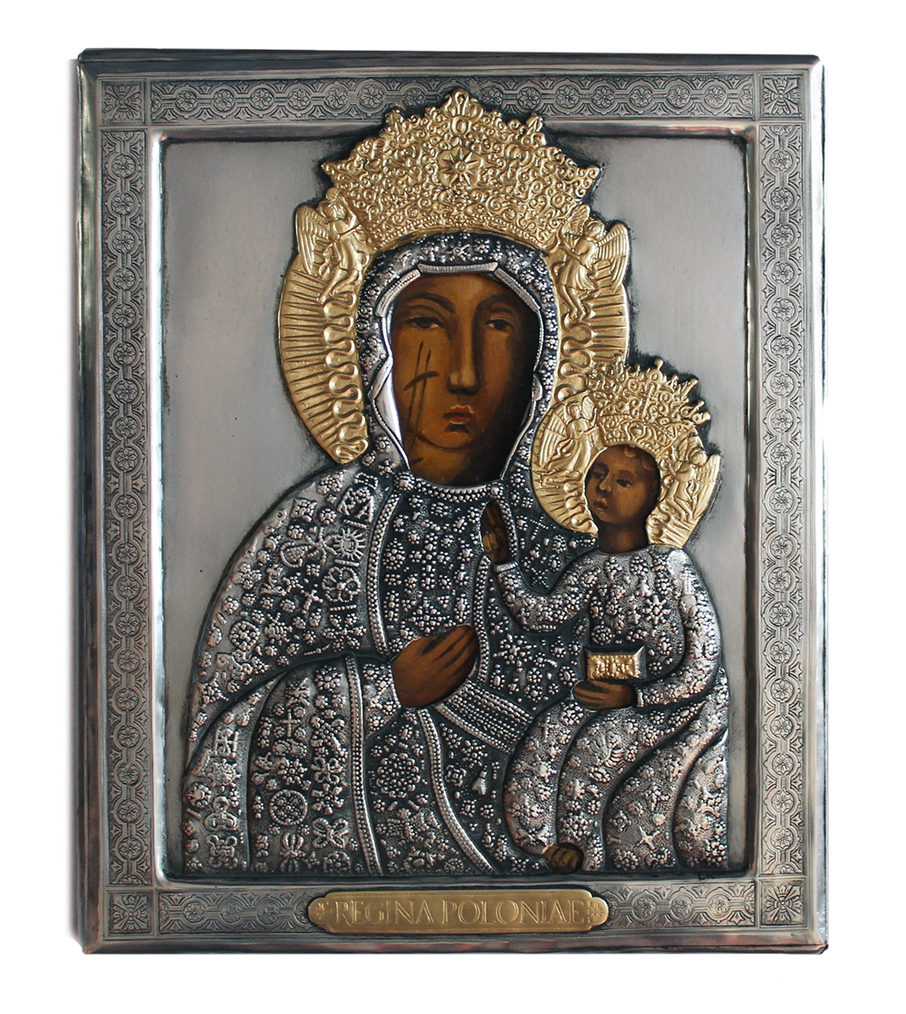 Ikona malowana Matka Boska Częstochowska 21,5x26