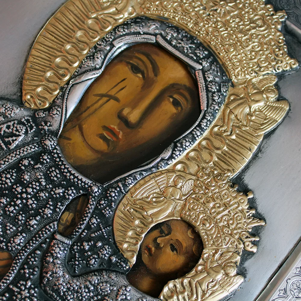 Ikona malowana Matka Boska Częstochowska 21,5x26