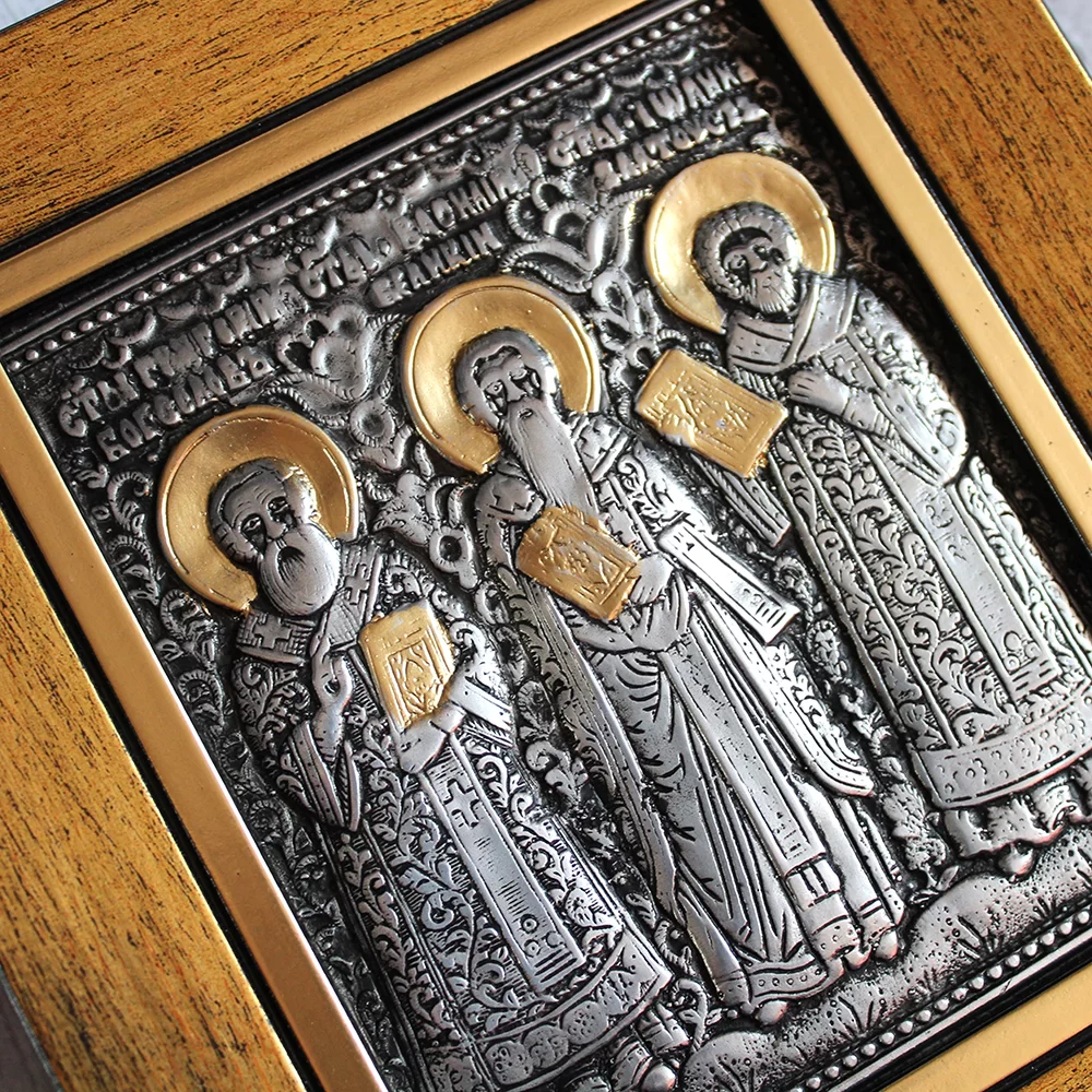 Ikona w ramce Trzech Hierarchów 14,5x17