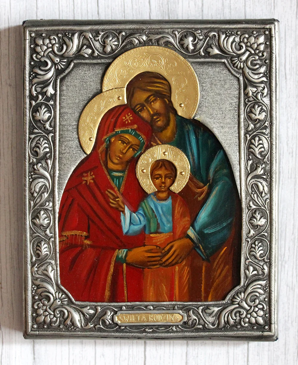 Ikona malowana Święta Rodzina 16x20