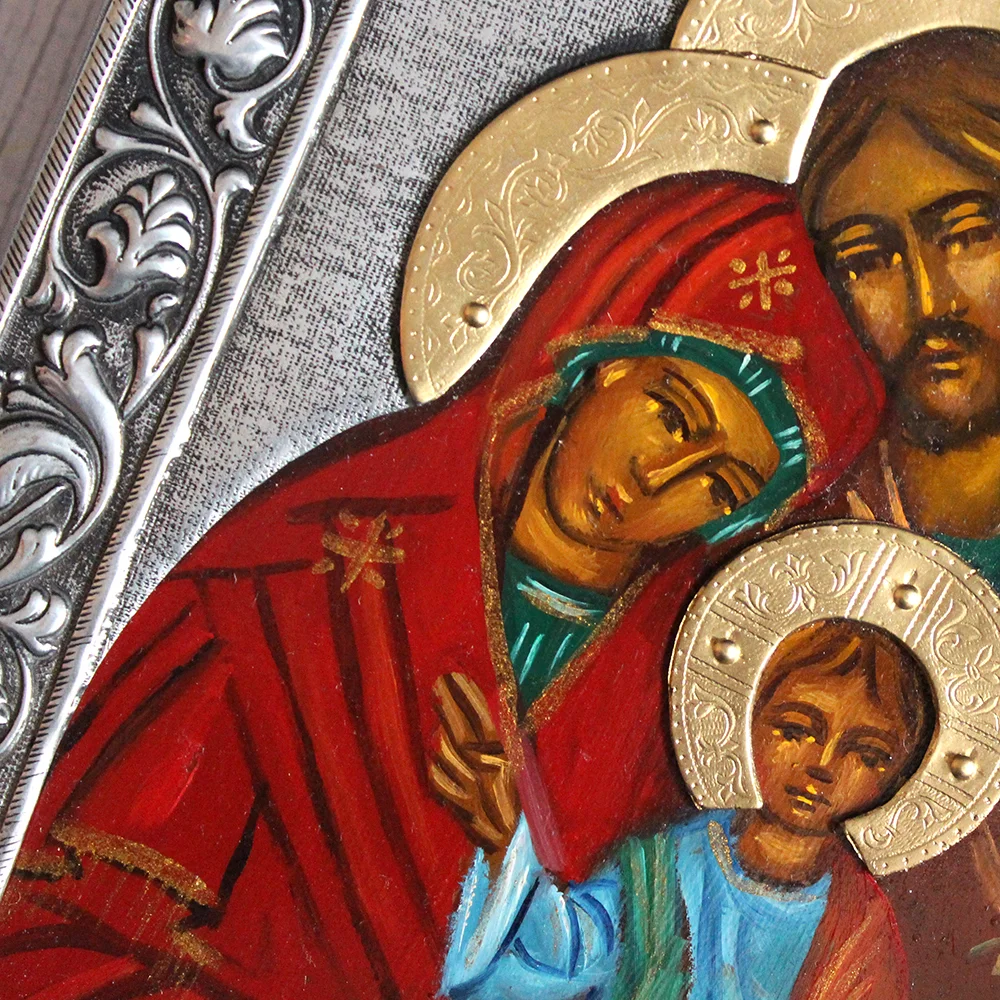 Ikona malowana Święta Rodzina 16x20