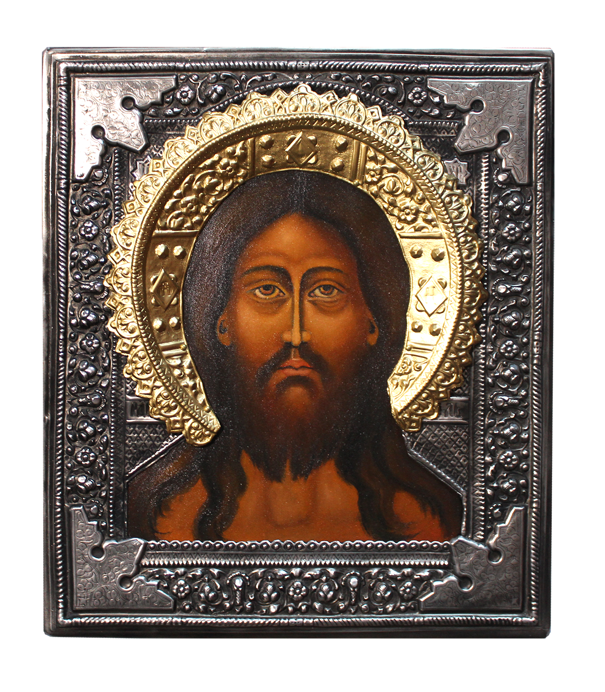 Ikona malowana Chrystus Zbawiciel 27,5x 32