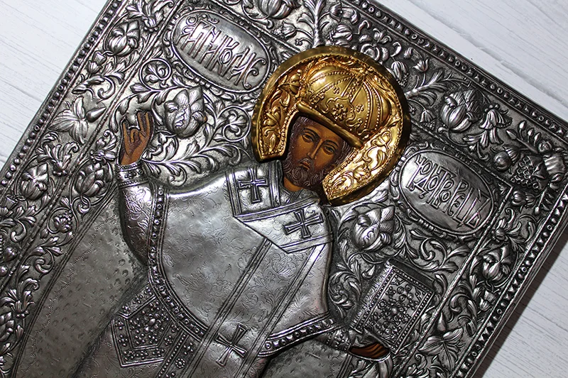 Ikona Święty Mikołaj 31,5x53