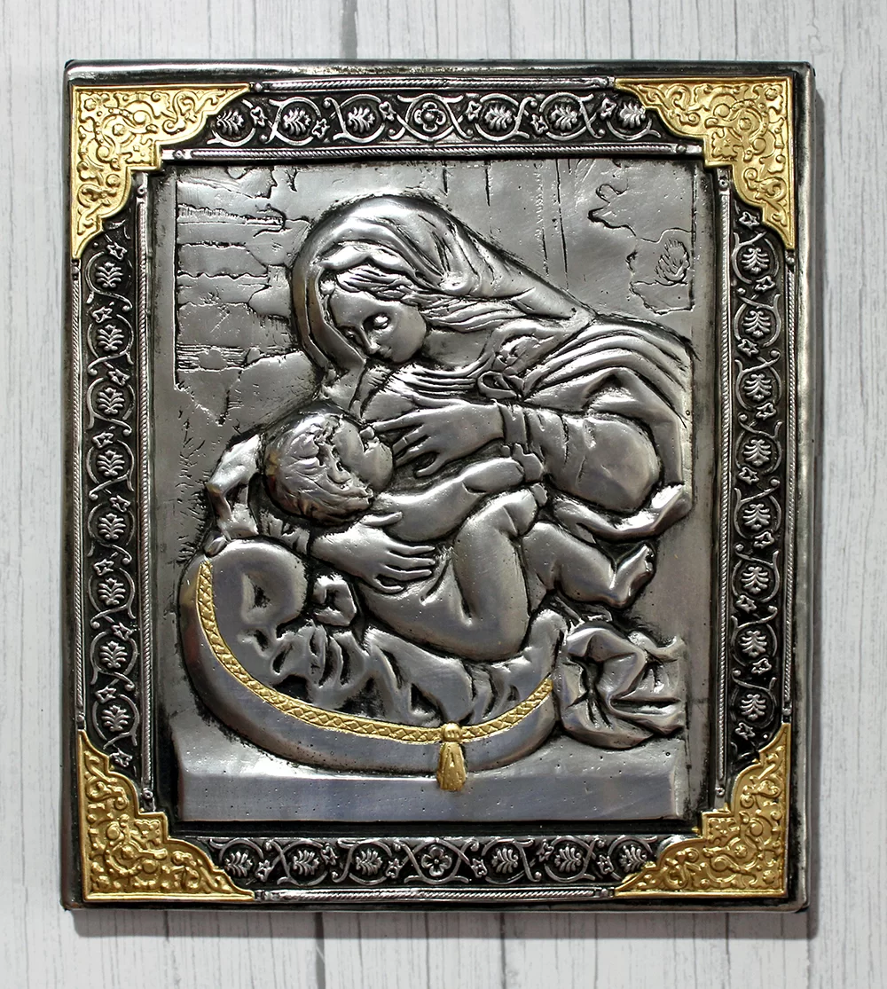 Ikona Matka Boska Karmiąca 24x27