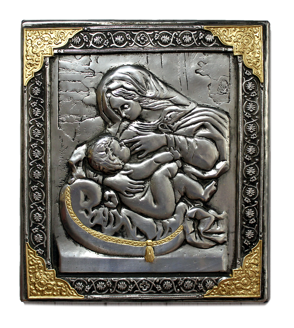 Ikona Matka Boska Karmiąca 24x27